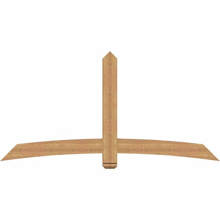 Ekena Millwork Bellingham Timber Gable Bracket, Western Red Cedar, 84"W x 42"H x 3 1/2"D x 5 1/2"F, 12/12 Pitch GBW084X42X0406BEL00SWR